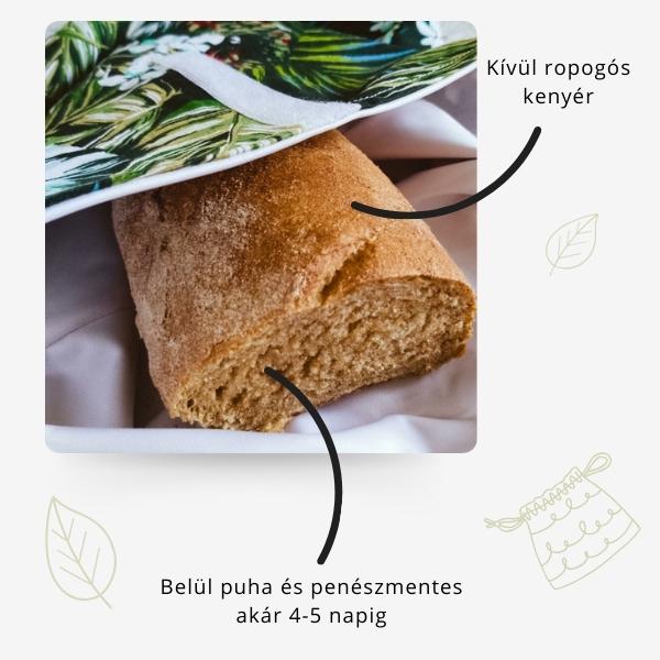 frissentartó kenyérzsák pul béléssel